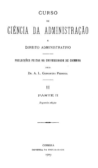 Curso de Ciéncia da Administração e Direito Administrativo - Vol. 2