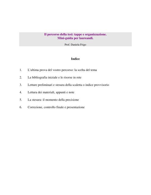 Frigo - Guida per le tesi.pdf - Scienze Politiche