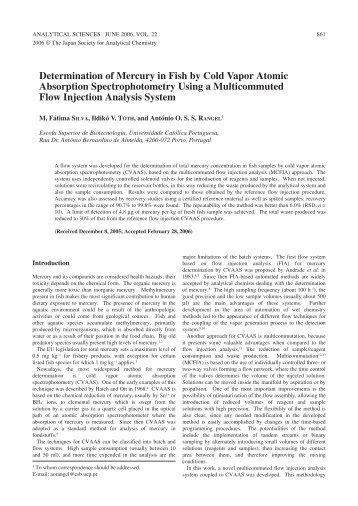 Determination of mercury in fish....pdf - Universidade Católica ...