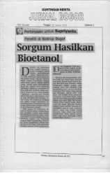 Pertanyaan untuk Supriyanto, Peneliti di Biotrop Bogor ... - IPB-IRC