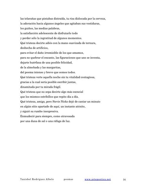 Poemas de Yanisbel Rodríguez Albelo - Rostros y Versos