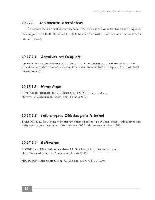 Normas de Teses 2006 - Esalq - USP