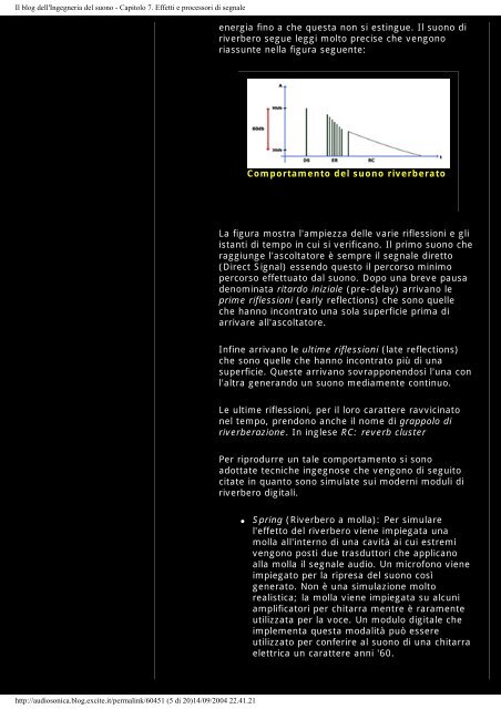 Corso tecnico del suono