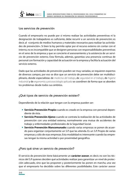 Introducción a la prevención de riesgos laborales. - Istas