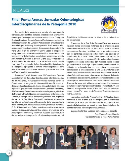 Revista de la Sociedad de Endodoncia de Chile Nº 23 Abril 2011