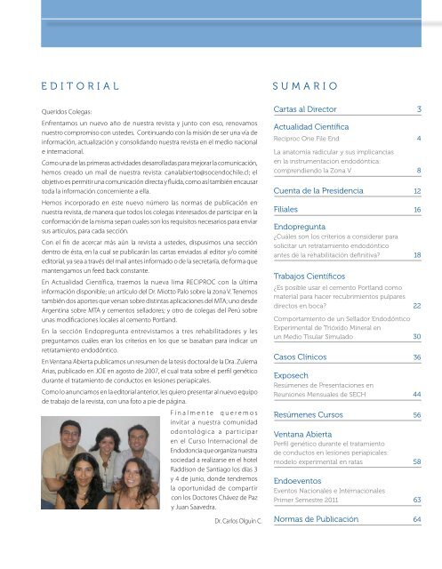 Revista de la Sociedad de Endodoncia de Chile Nº 23 Abril 2011