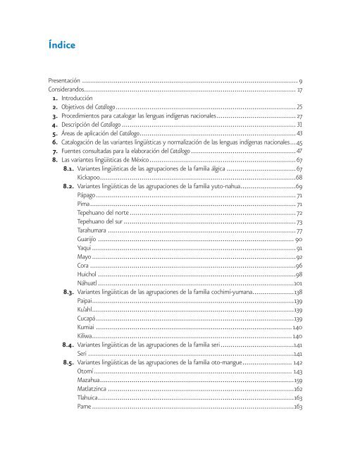 Catálogo de las Lenguas Indígenas Nacionales - Inicio