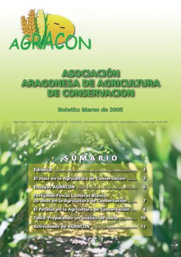 AGRACON revista Marzo 2005 - No Laboreo