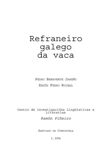 Refraneiro galego da vaca - Centro Ramón Piñeiro para a ...