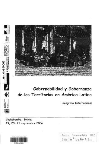 Gobernabilidad y gobernanza de los territorios en América ... - IRD