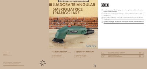 lijadora triangular smerigliatrice triangolare - Electromanuals.org