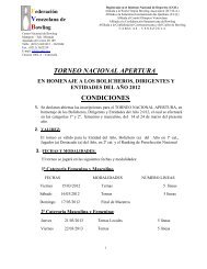 Informe Técnico Precompetitivo - federacion venezolana de bowling