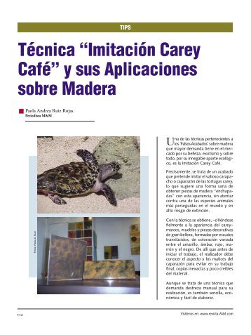 Técnica “Imitación Carey Café” - Revista El Mueble y La Madera