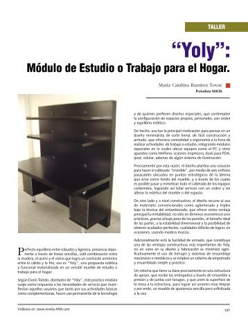 Taller “Yoly” - Revista El Mueble y La Madera