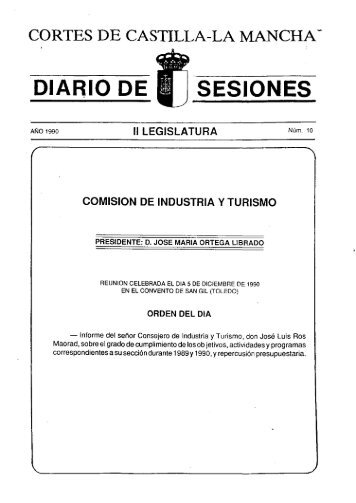 Diario de Sesiones Comisión núm. 010 (05-12-1990) - Cortes de ...