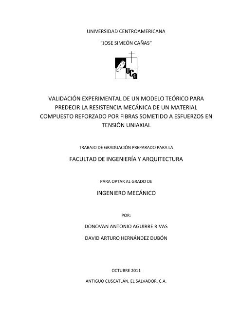 Oct-2011 Validación experimental de un modelo teórico para ...