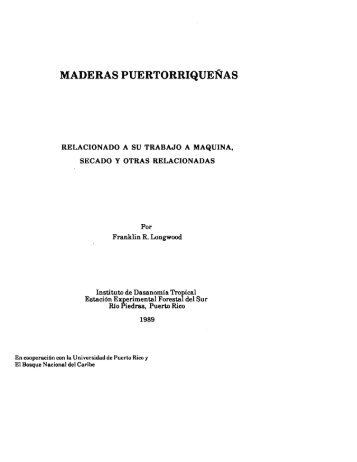 Maderas de Puerto Rico - NuestraMadera.org