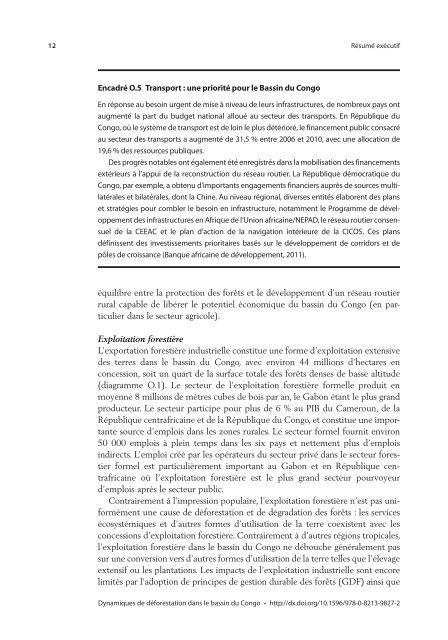 Dynamiques de déforestation dans le bassin du Congo