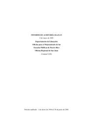Período auditado - Oficina del Contralor