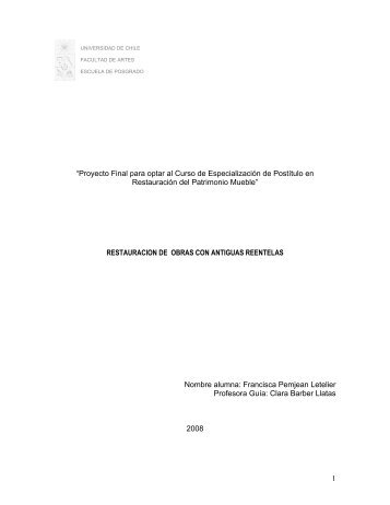 Proyecto Final para optar al Curso de Especialización de Postítulo ...