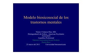 Modelo Biosicosocial de los Trastornos Mentales - NASW-Capitulo ...