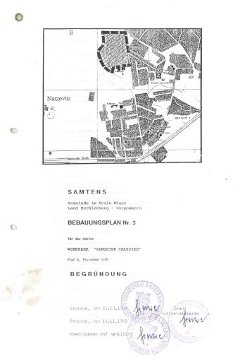 Bebauungsplan Nr. 3 Wohnpark gingster ... - Amt West Rügen