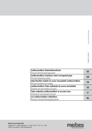 meibes Edelstahlwellrohr, Technische Infos