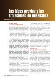 Las ideas previas y las situaciones de enseñanza - Quehacer ...