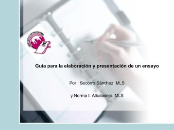 Guía para la elaboración y presentación de un ensayo
