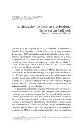 La circulación de ideas en el urbanismo. Entrevista con Jordi Borja