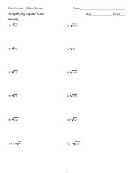 1 Simplifying Square Roots Kuta