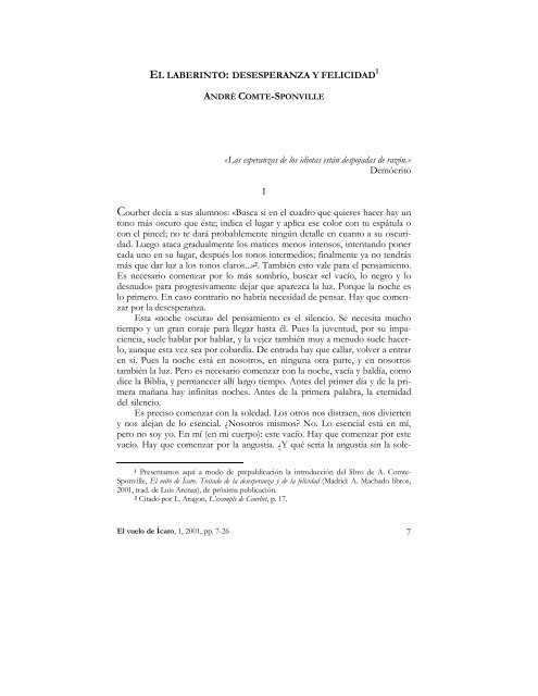 El laberinto: desesperanza y felicidad - Liga Española Pro Derechos ...