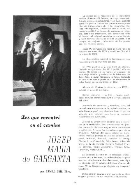 JOSEP MARÍA de GARGANTA - Revista de Girona