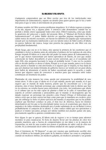 El Regreso Del Idiota Descargar Pdf