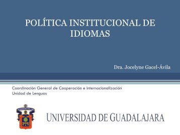 política institucional de idiomas - ciep - Universidad de Guadalajara