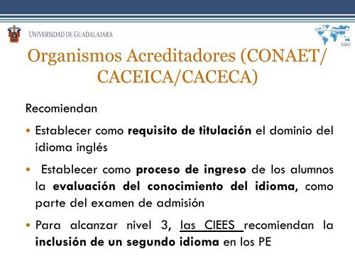 política institucional de idiomas - ciep - Universidad de Guadalajara