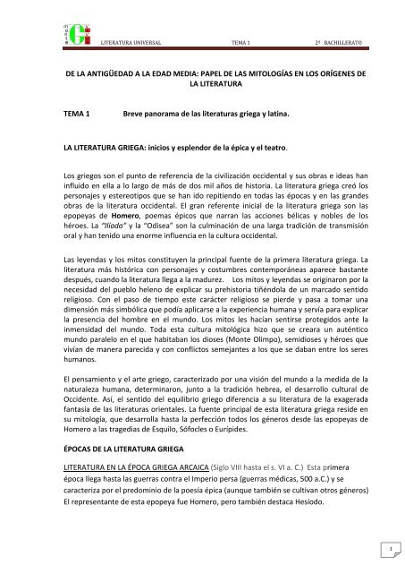 Tema 1 Literatura griega y romana.pdf - IES Montevives