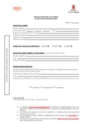 Impreso Oficial de Matriculación - Escuela Municipal de Idiomas