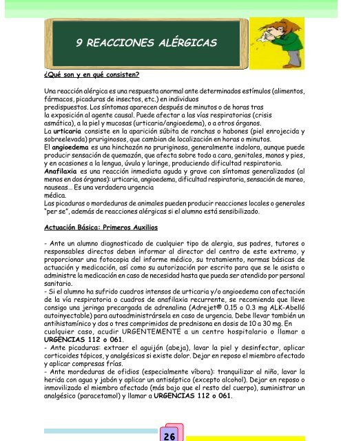 Primeros auxilios y entorno educativo - Enferurg