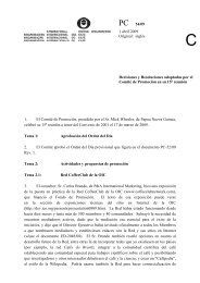 Decisiones y Resoluciones adoptadas por el Comité de Promoción ...