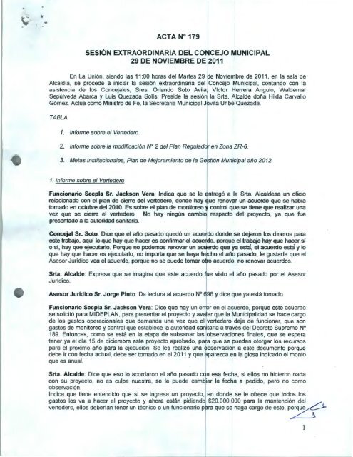 Acta 179.pdf - Transparencia - Municipalidad de La Unión