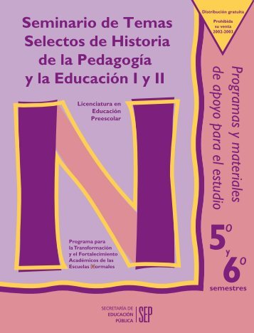 Seminario de Temas Selectos de Historia de la Pedagogía y la ...