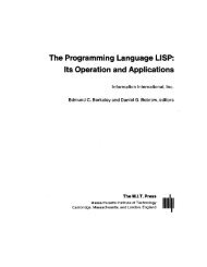 The Programming Language LISP: Its Operation and Applications