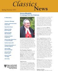 Classics newsletter - Dalhousie University