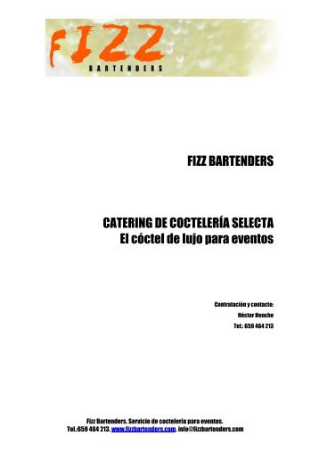FIZZ BARTENDERS CATERING DE COCTELERÍA ... - à bakos . net