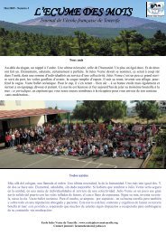 L'ECUME DES MOTS - Lycée Français de Tenerife