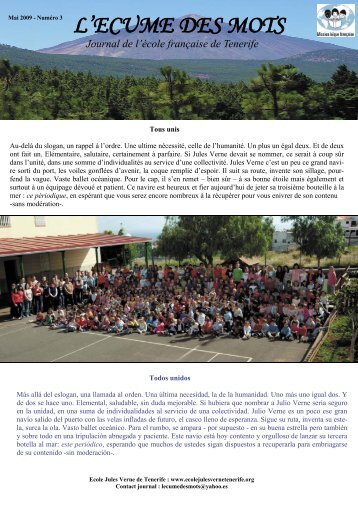 L'ECUME DES MOTS - Lycée Français de Tenerife