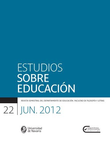 ESTUDIOS SOBRE EDUCACIÓN - Universidad de Navarra
