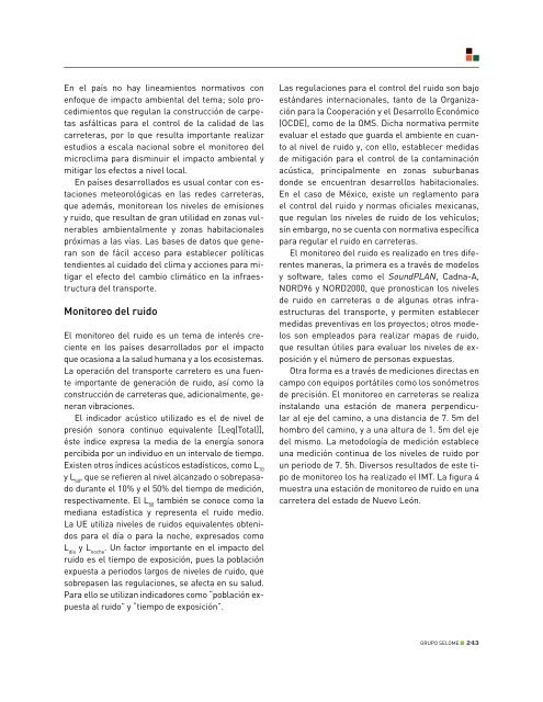 La gestión ambientaL de carreteras en méxico - selome