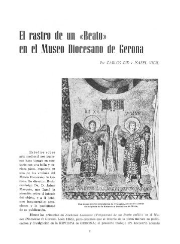 El rastro de un «Beato» en el Musen Dlocesano ... - Revista de Girona